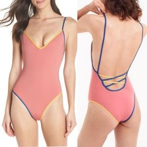 ❤NEW J. CREW Playa Montauk Pink Onepeice Swimsuit